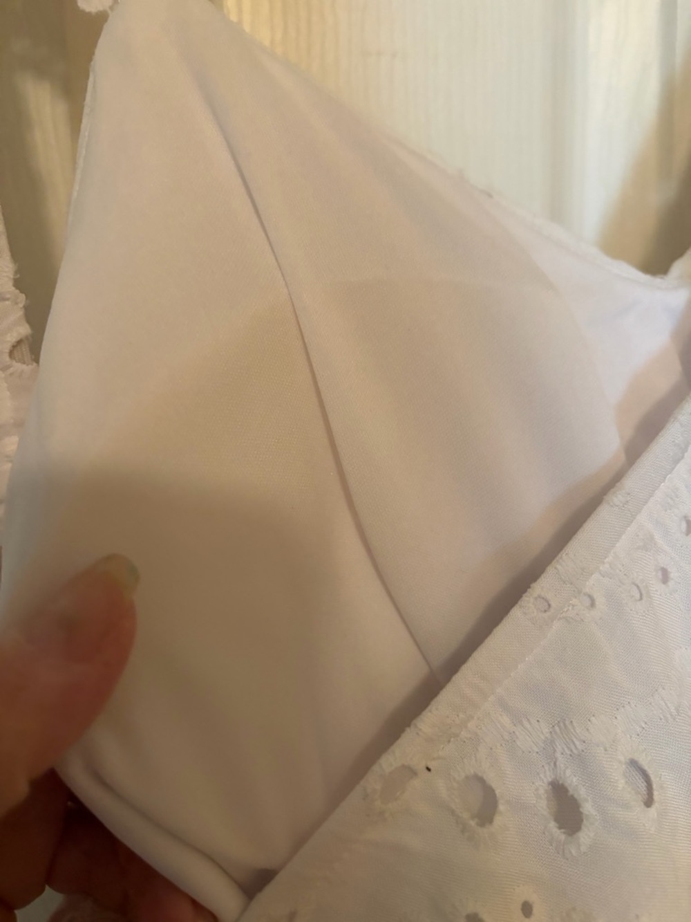 Lily Rose White Eyelet Midi Dress with Ruffle Straps - Picture 14 of 16